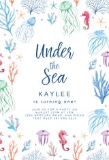 Under The Sea - Invitación De Cumpleaños